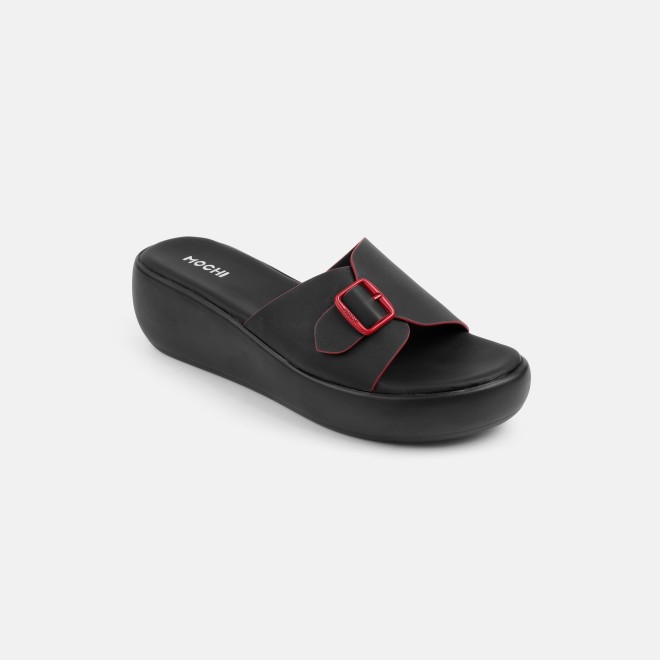 Mochi Women Black Casual Slip Ons (SKU: 34-441-11-38)