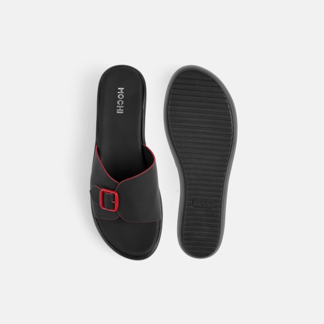 Mochi Women Black Casual Slip Ons (SKU: 34-441-11-38)