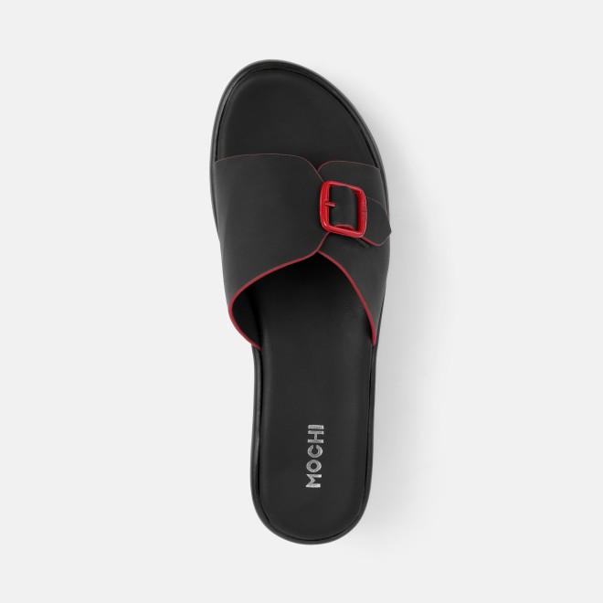 Mochi Women Black Casual Slip Ons (SKU: 34-441-11-38)