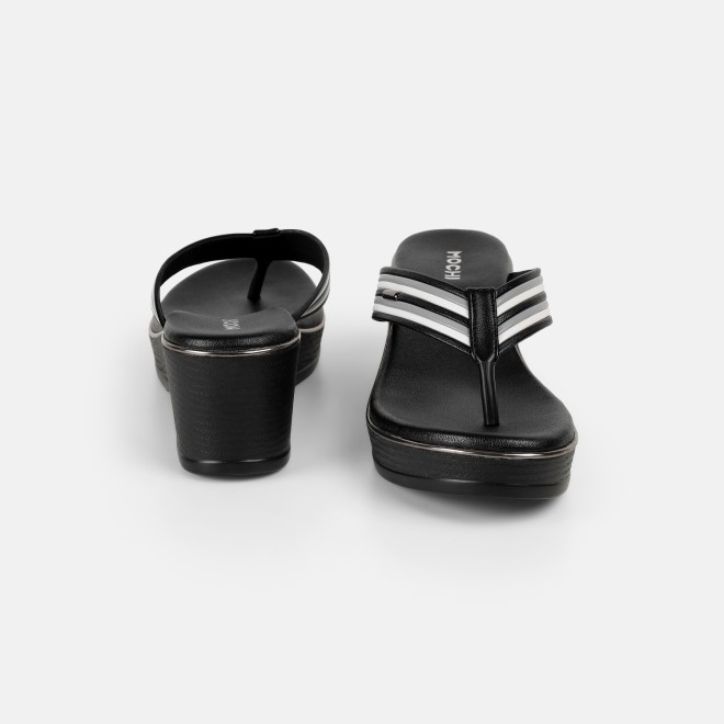 Mochi Women Black Casual Slippers (SKU: 34-449-11-36)