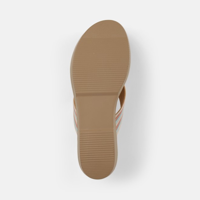 Mochi Women Beige Casual Slippers (SKU: 34-449-20-36)