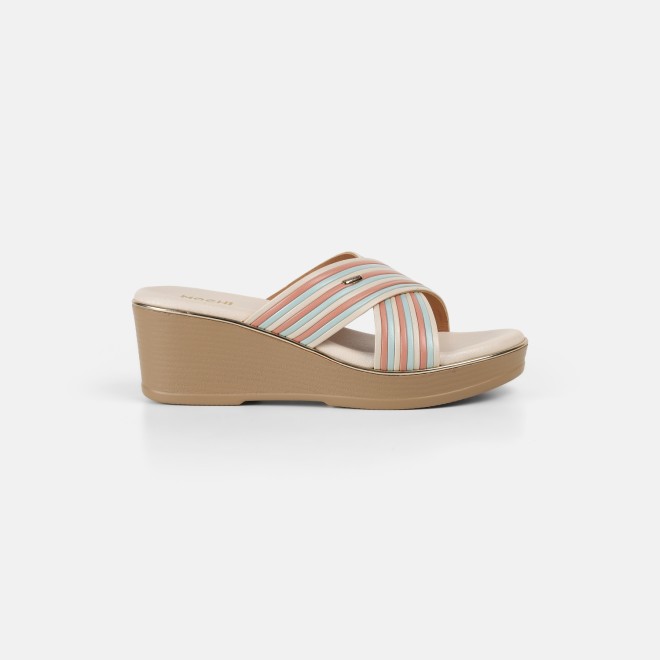 Mochi Women Beige Casual Slip Ons (SKU: 34-450-20-36)
