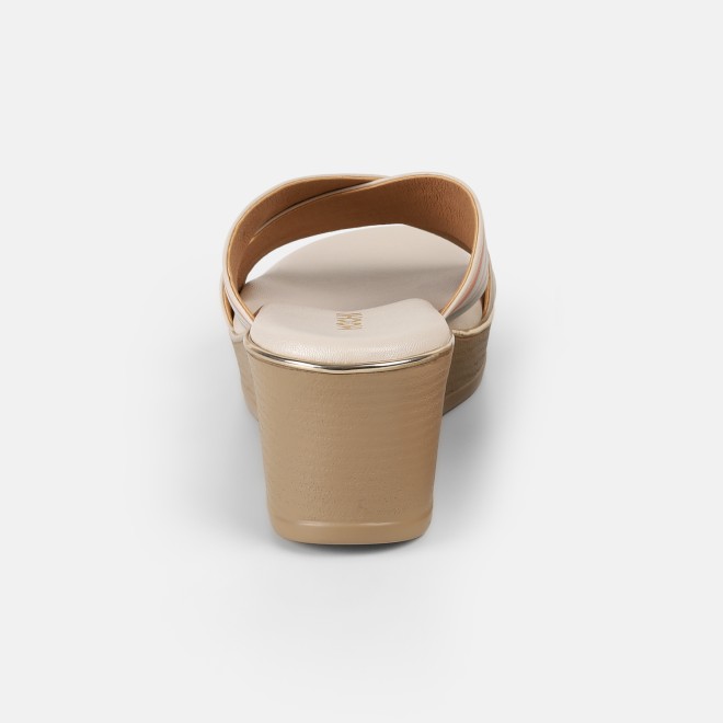 Mochi Women Beige Casual Slip Ons (SKU: 34-450-20-36)