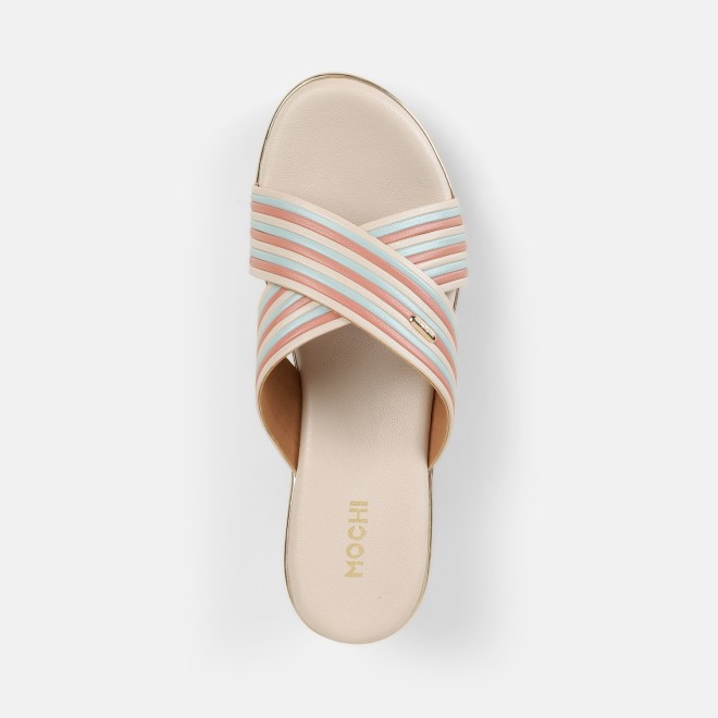 Mochi Women Beige Casual Slip Ons (SKU: 34-450-20-36)