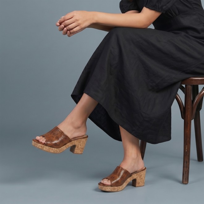 Mochi Women Tan Casual Slip Ons (SKU: 34-451-23-36)