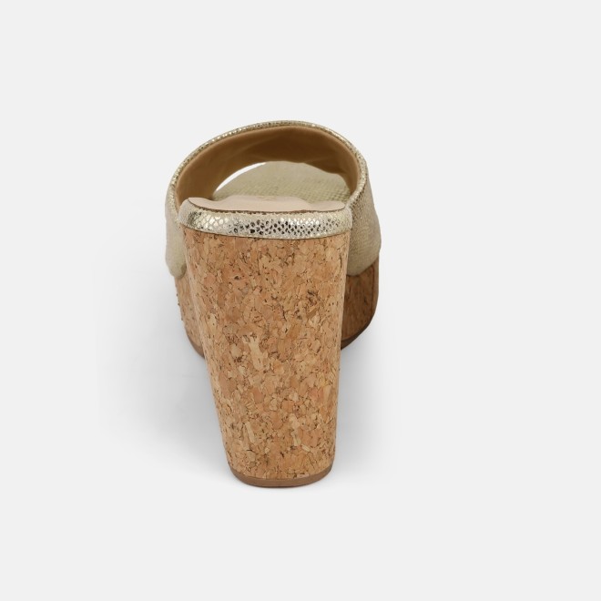 Mochi Women Gold Casual Slip Ons (SKU: 34-451-15-36)