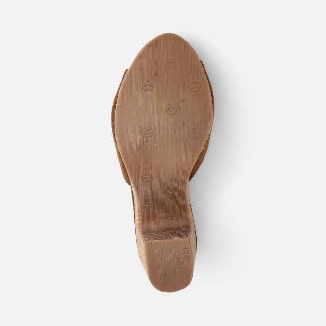 Mochi Women Tan Casual Slip Ons (SKU: 34-451-23-36)