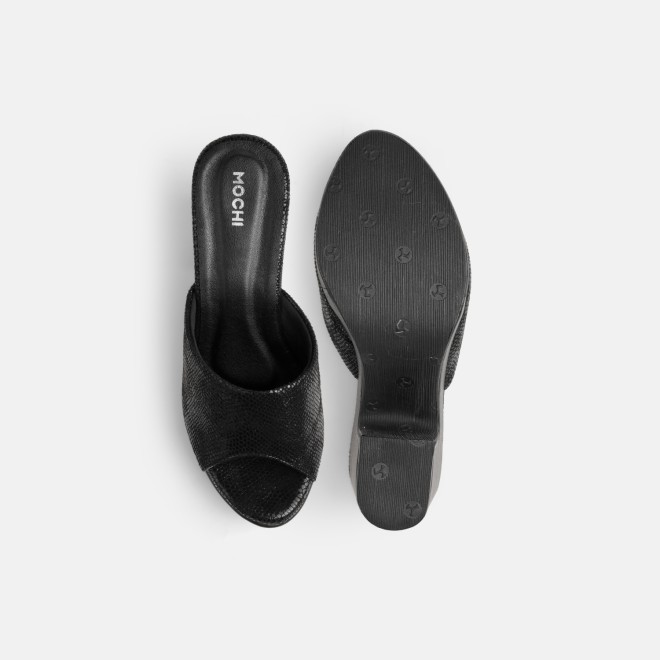 Mochi Women Black Casual Slip Ons (SKU: 34-451-11-36)