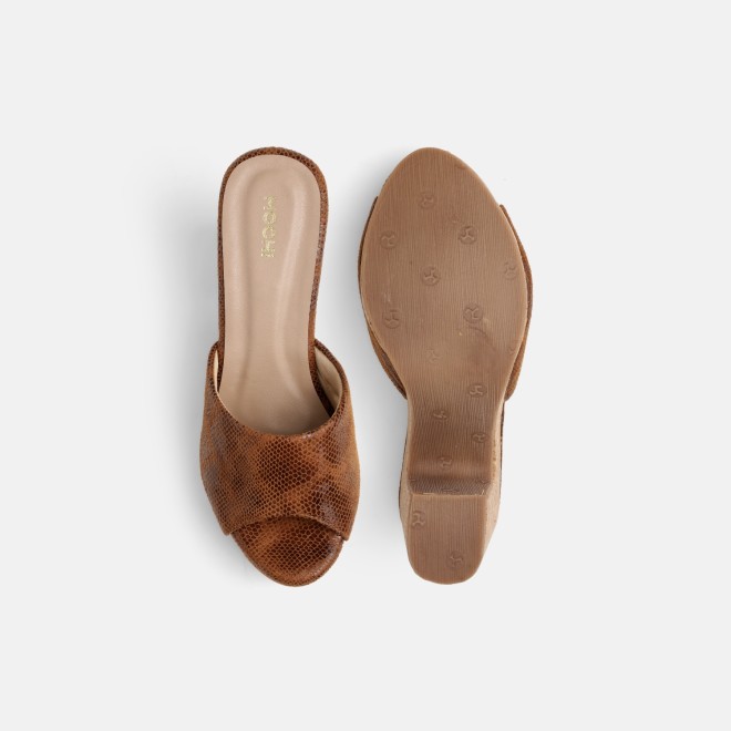 Mochi Women Tan Casual Slip Ons (SKU: 34-451-23-36)
