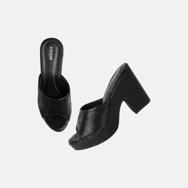 Mochi Women Black Casual Slip Ons (SKU: 34-451-11-36)