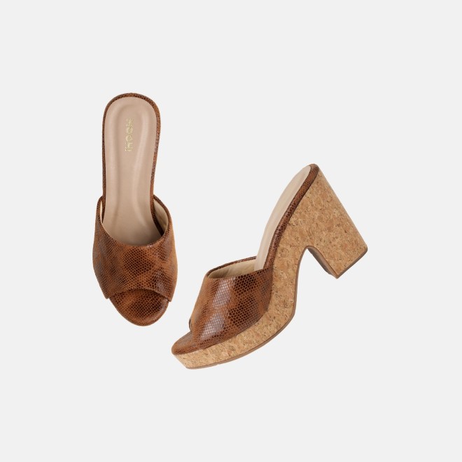 Mochi Women Tan Casual Slip Ons (SKU: 34-451-23-36)