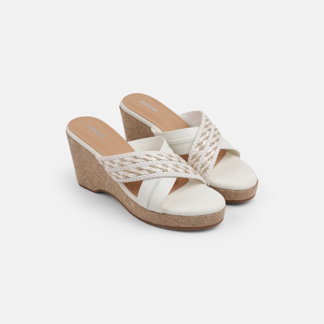 Mochi Women White Casual Slip Ons (SKU: 34-454-16-36)