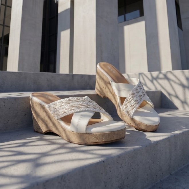 Mochi Women White Casual Slip Ons (SKU: 34-454-16-36)