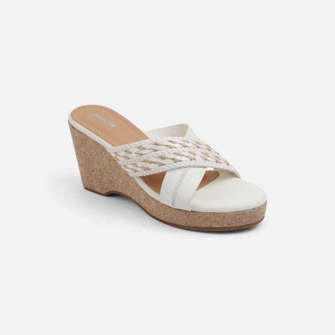 Mochi Women White Casual Slip Ons (SKU: 34-454-16-36)