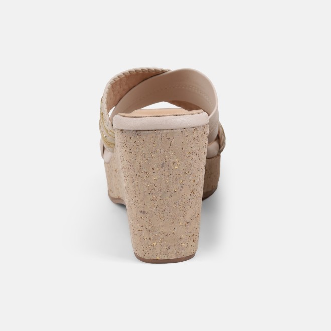 Mochi Women Beige Casual Slip Ons (SKU: 34-454-20-36)