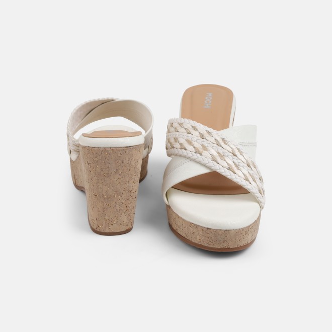 Mochi Women White Casual Slip Ons (SKU: 34-454-16-36)