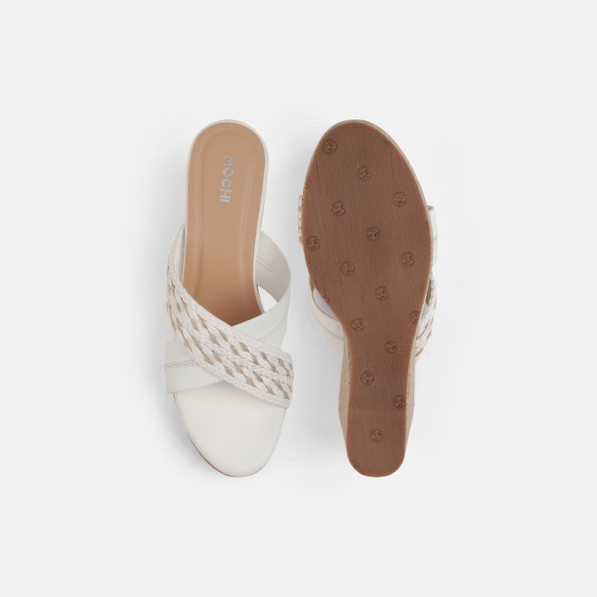Mochi Women White Casual Slip Ons (SKU: 34-454-16-36)