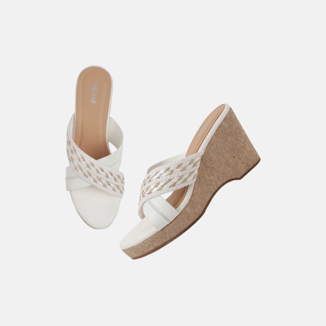 Mochi Women White Casual Slip Ons (SKU: 34-454-16-36)