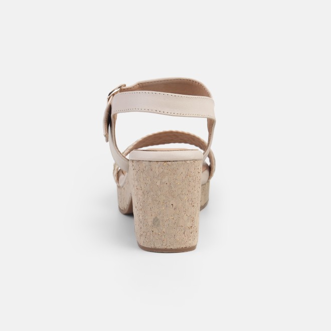 Mochi Women Beige Casual Sandals (SKU: 34-455-20-36)