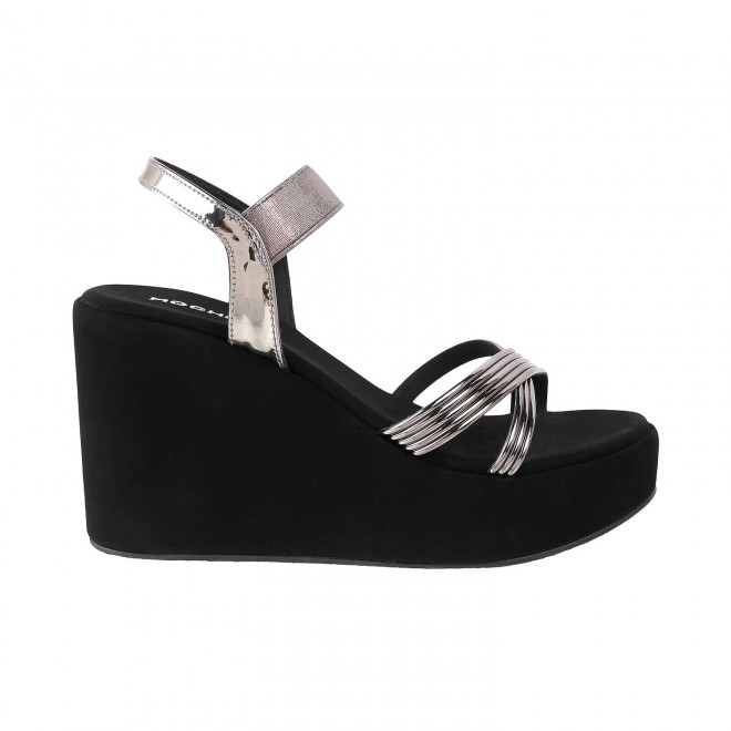 Mochi Women Gun-Metal Party Sandals (SKU: 34-47-29-39)