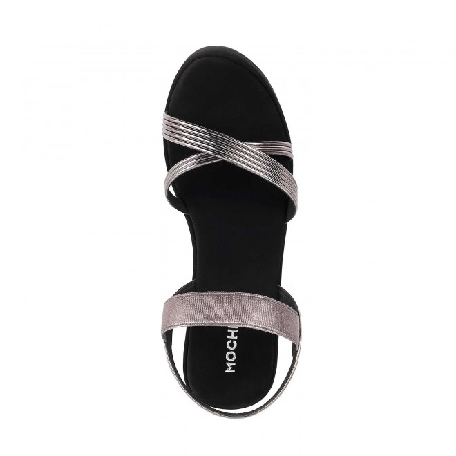 Mochi Women Gun-Metal Party Sandals (SKU: 34-47-29-39)