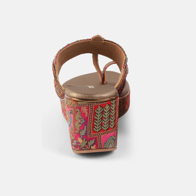 Mochi Women Rani-pink Ethnic Kolhapuris (SKU: 34-492-48-35)