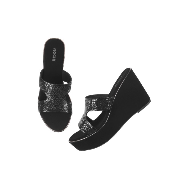 Mochi Women Black Casual Slip Ons (SKU: 34-53-11-36)