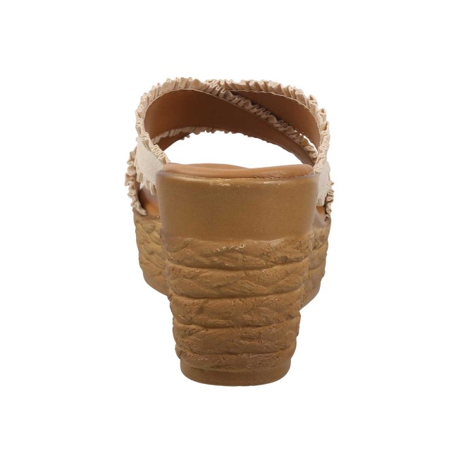 Mochi Women Beige Casual Slip Ons (SKU: 34-65-20-36)