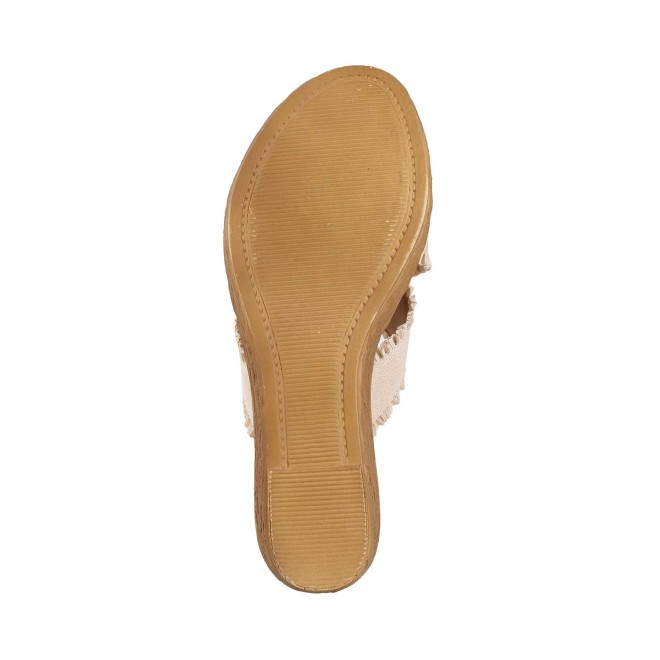 Mochi Women Beige Casual Slip Ons (SKU: 34-65-20-36)