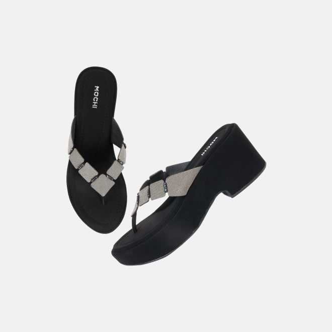 Mochi Women Black Casual Slip Ons (SKU: 34-800218-11-35)