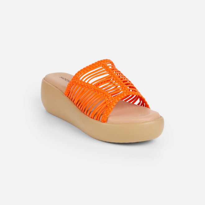 Mochi Women Orange Casual Slip Ons (SKU: 34-800251-25-36)