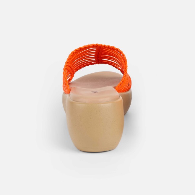 Mochi Women Orange Casual Slip Ons (SKU: 34-800251-25-36)