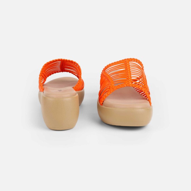 Mochi Women Orange Casual Slip Ons (SKU: 34-800251-25-36)