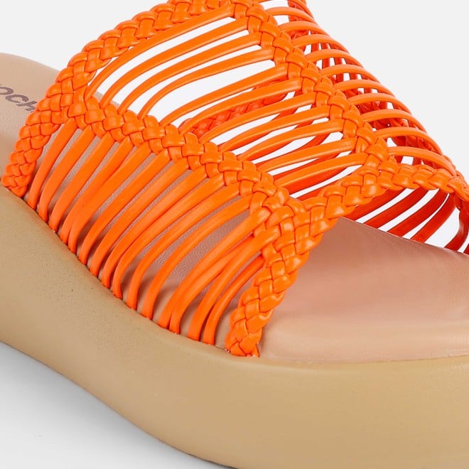 Mochi Women Orange Casual Slip Ons (SKU: 34-800251-25-36)