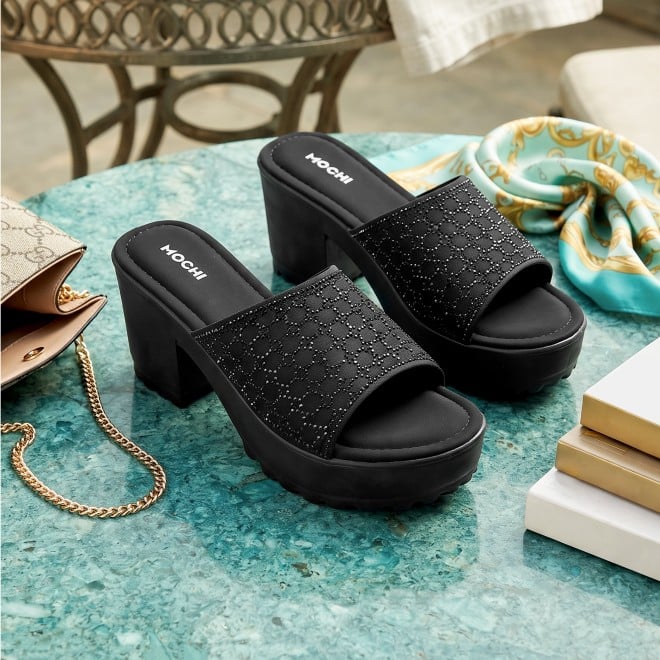 Mochi Women Black Casual Slip Ons (SKU: 34-800279-11-36)