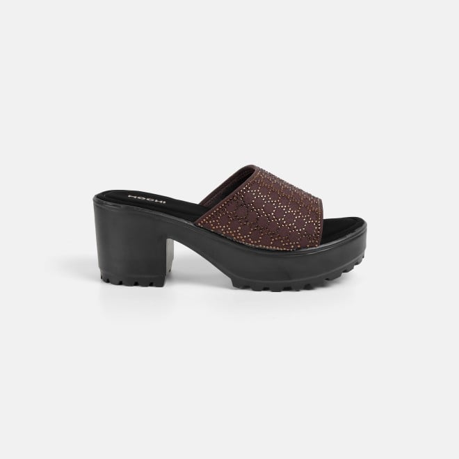 Mochi Women Brown Casual Slip Ons (SKU: 34-800279-12-36)