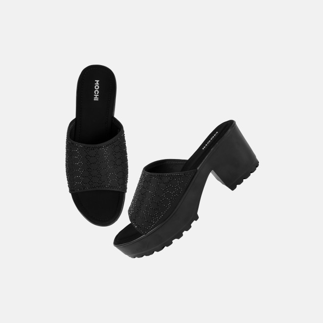 Mochi Women Black Casual Slip Ons (SKU: 34-800279-11-36)