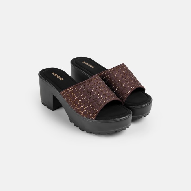 Mochi Women Brown Casual Slip Ons (SKU: 34-800279-12-36)