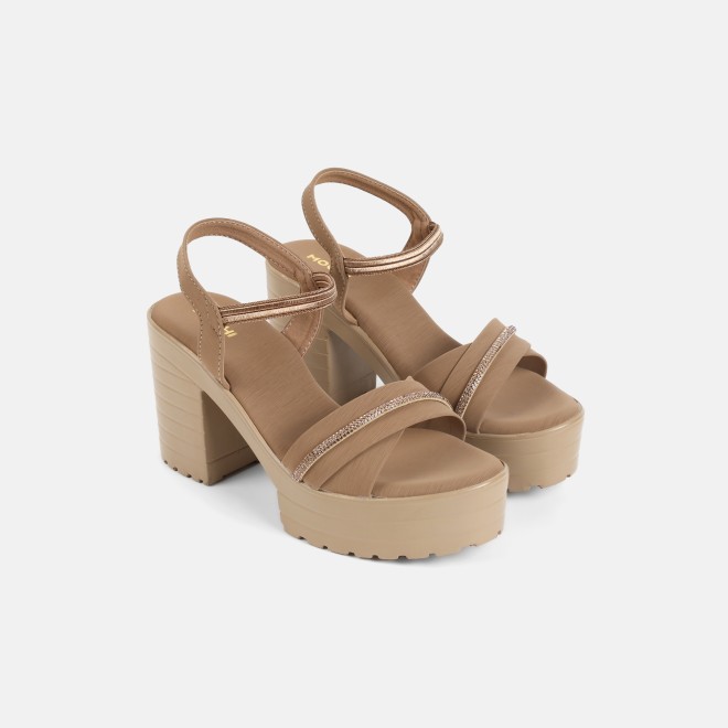 Mochi Women Dark-beige Casual Sandals (SKU: 34-800311-89-38)