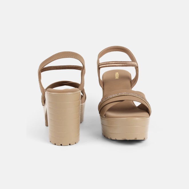 Mochi Women Dark-beige Casual Sandals (SKU: 34-800311-89-38)