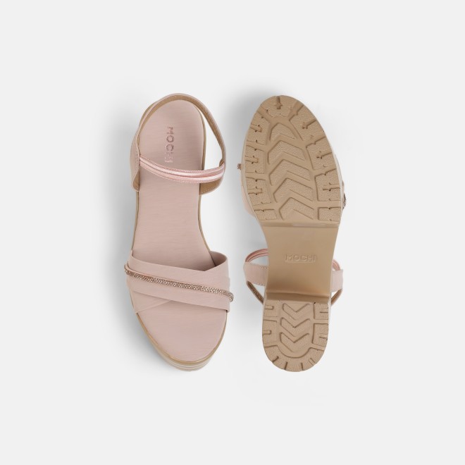 Mochi Women Peach Casual Sandals (SKU: 34-800311-80-36)