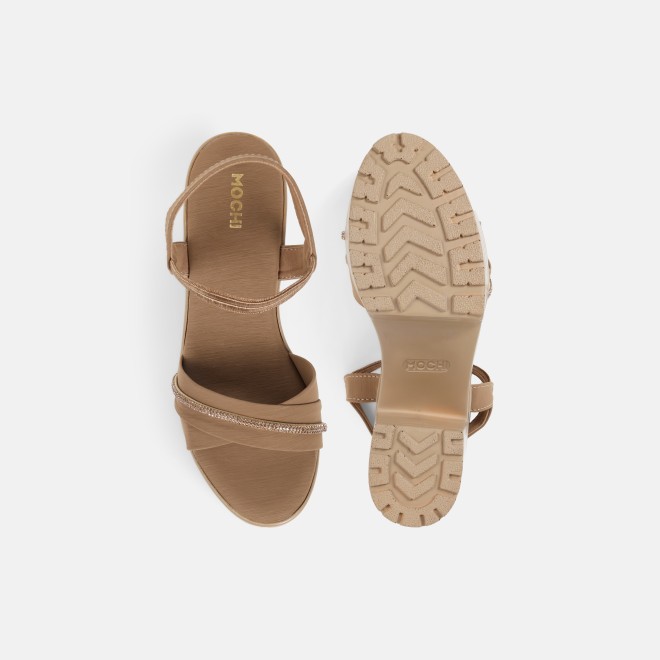 Mochi Women Dark-beige Casual Sandals (SKU: 34-800311-89-38)