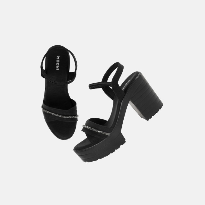 Mochi Women Black Casual Sandals (SKU: 34-800311-11-36)