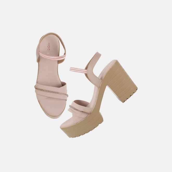 Mochi Women Peach Casual Sandals (SKU: 34-800311-80-36)