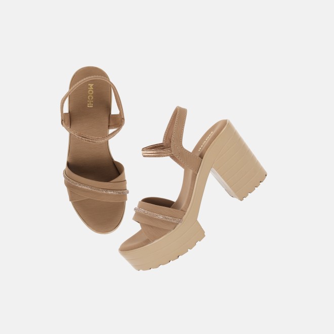 Mochi Women Dark-beige Casual Sandals (SKU: 34-800311-89-38)