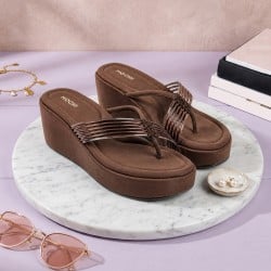Women Brown Casual Slip Ons