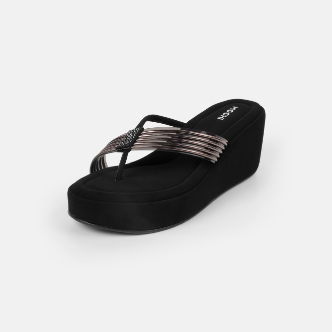 Mochi Women Black Casual Slip Ons (SKU: 34-800418-11-36)