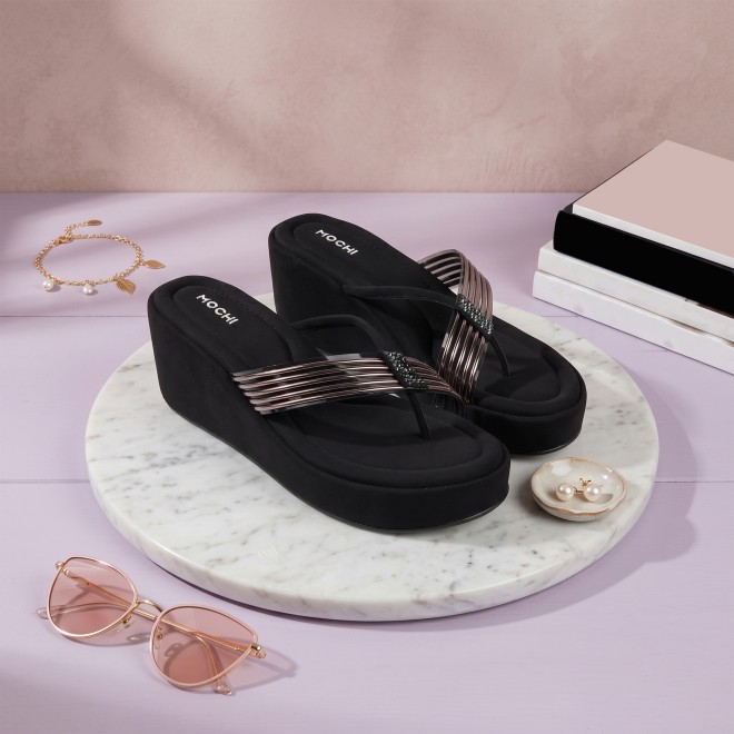 Mochi Women Black Casual Slip Ons (SKU: 34-800418-11-36)