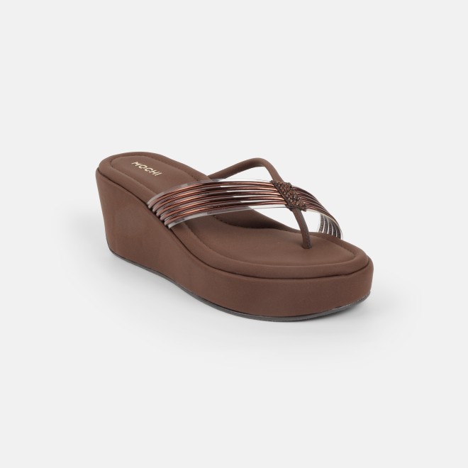 Mochi Women Brown Casual Slip Ons (SKU: 34-800418-12-36)