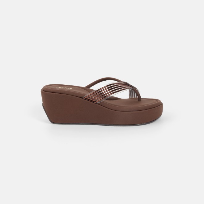 Mochi Women Brown Casual Slip Ons (SKU: 34-800418-12-36)